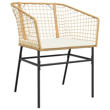 Set mobilier de grădină cu perne 5 piese maro sticlă polirattan - Img 4