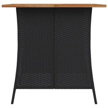 Set mobilier de grădină cu perne, 5 piese, negru, poliratan - Img 3