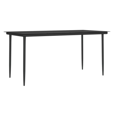 Set mobilier de grădină cu perne, 5 piese, poliratan și oțel - Img 5