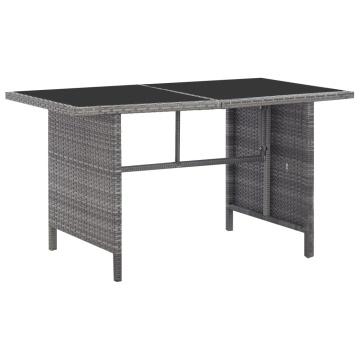 Set mobilier de grădină cu perne, 6 piese, gri, poliratan - Img 7