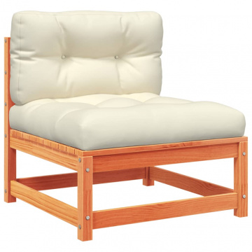 Set mobilier de grădină cu perne, 6 piese, lemn masiv de pin - Img 8