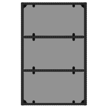Set mobilier de grădină cu perne, 6 piese, negru, poliratan - Img 8