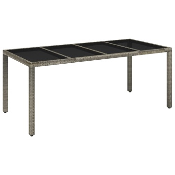 Set mobilier de grădină cu perne, 7 piese, gri, poliratan - Img 6
