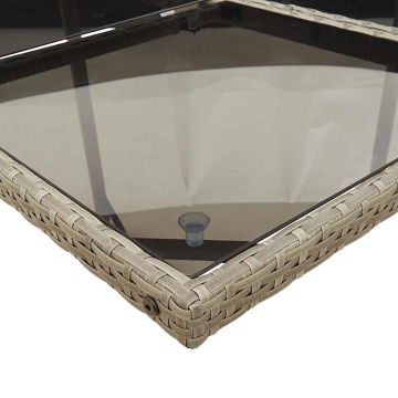 Set mobilier de grădină cu perne, 7 piese, gri, poliratan - Img 6