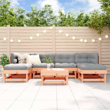 Set mobilier de grădină cu perne, 7 piese, lemn masiv douglas - Img 1