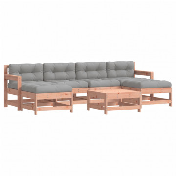 Set mobilier de grădină cu perne, 7 piese, lemn masiv douglas - Img 2