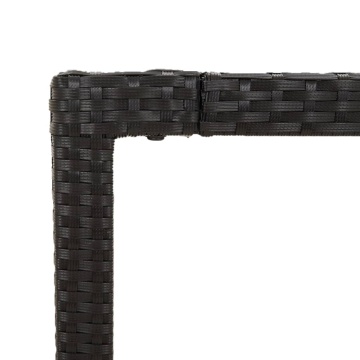 Set mobilier de grădină cu perne, 7 piese, negru/gri, poliratan - Img 6