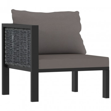 Set mobilier de grădină cu perne, 8 piese, antracit, poliratan - Img 7