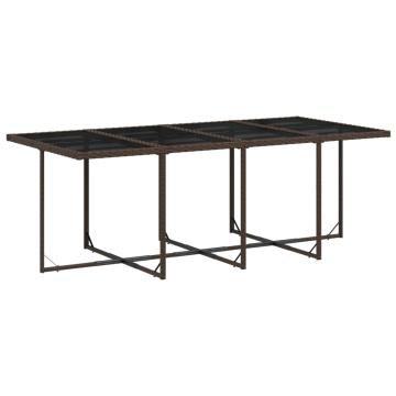 Set mobilier de grădină cu perne, 9 piese, maro, poliratan - Img 4