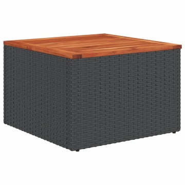 Set mobilier de grădină cu perne, 9 piese, negru, poliratan - Img 3