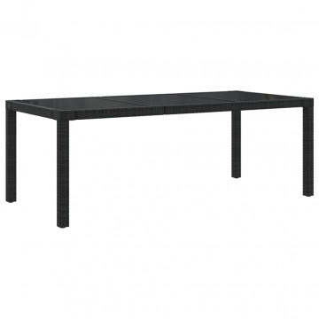 Set mobilier de grădină cu perne, 9 piese, negru, poliratan - Img 6