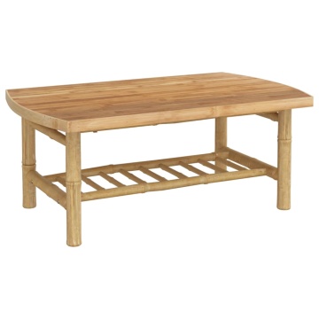 Set mobilier de grădină, cu perne alb crem, 3 piese, bambus - Img 8