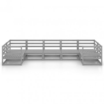 Set mobilier de grădină din 7 piese, lemn masiv de pin - Img 3