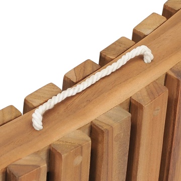Set mobilier de grădină pliabil, 3 piese, lemn masiv de tec - Img 5