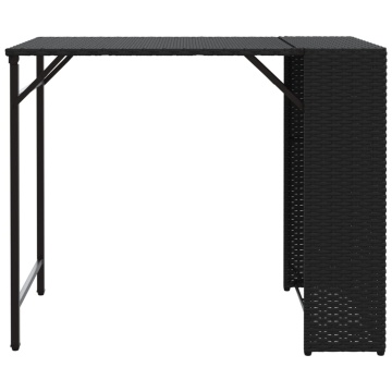 Set mobilier de grădină, pliabil, 5 piese, negru, poliratan - Img 8