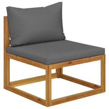 Set mobilier grădină cu perne, 12 piese, lemn masiv de acacia - Img 6