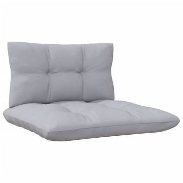 Set mobilier grădină cu perne, 13 piese, gri, lemn de pin - Img 6