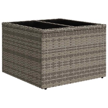 Set mobilier grădină cu perne, 6 piese, gri, poliratan - Img 5