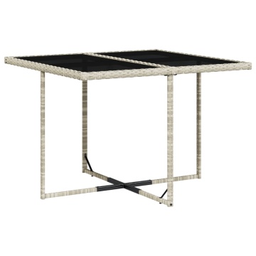 Set mobilier grădină cu perne, 9 piese, gri deschis, poliratan - Img 4