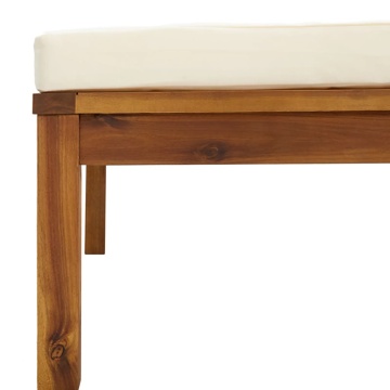 Set mobilier grădină cu perne crem, 6 piese, lemn masiv acacia - Img 6