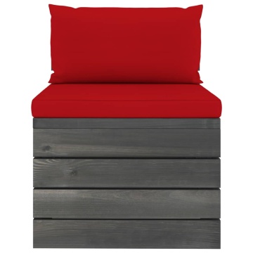 Set mobilier grădină din paleți, 2 piese, cu perne, lemn de pin - Img 4