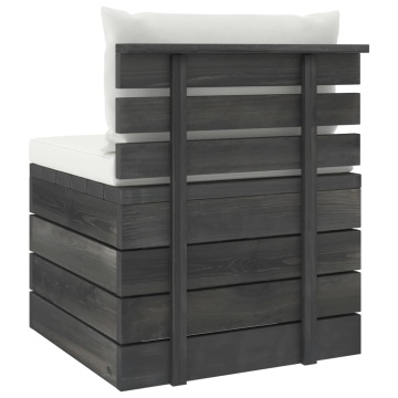 Set mobilier grădină din paleți, 2 piese, cu perne, lemn de pin - Img 5