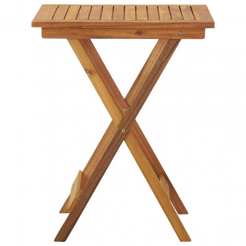 Set mobilier grădină pliabil, 3 piese, lemn masiv acacia - Img 4