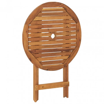 Set mobilier grădină, pliabil, 3 piese, lemn masiv acacia - Img 4