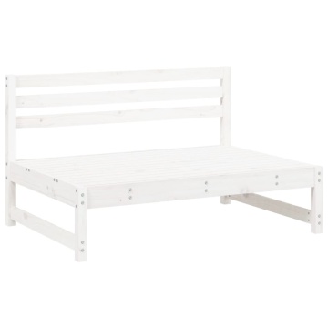Set mobilier relaxare grădină, 2 piese, alb, lemn masiv de pin - Img 4
