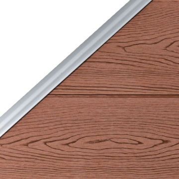 Set panouri gard, 1 pătrat + 1 oblic, maro, 273x186 cm, WPC - Img 8