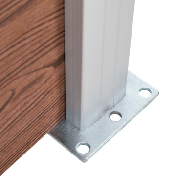 Set panouri gard, 353x146 cm, maro, WPC - Img 7