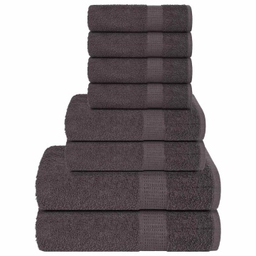 Set prosoape 8 piese Antracit 360 g/m² 100% bumbac - Img 1