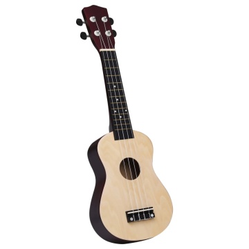 Set ukulele Soprano pentru copii, cu husă, natural, 23 - Img 8