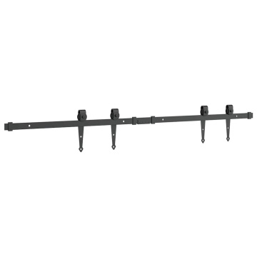 Set uși glisante pentru dulap 122 cm oțel carbon - Img 6
