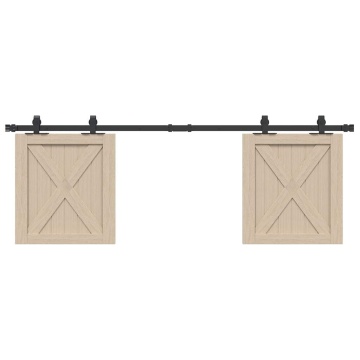 Set uși glisante pentru dulap 152,5 cm oțel carbon - Img 1