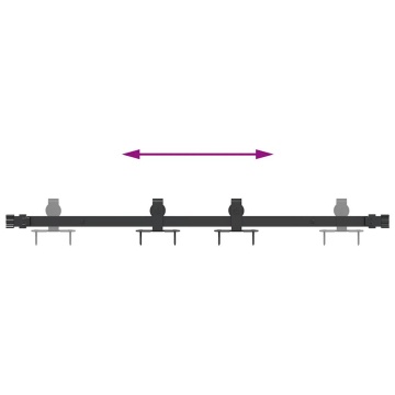 Set uși glisante pentru dulap 91,5 cm oțel carbon - Img 7