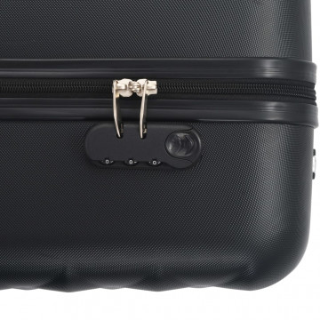Set valiză carcasă rigidă, 3 buc., negru, ABS - Img 7