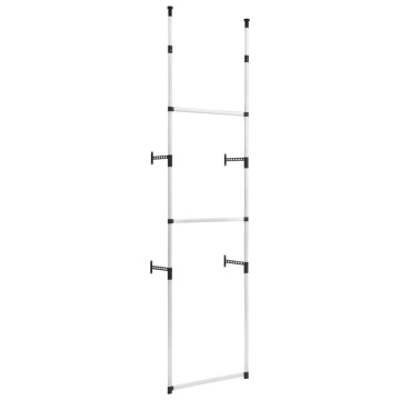 Sistem de șifonier telescopic cu bare, aluminiu - Img 2