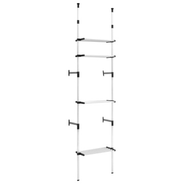 Sistem de șifonier telescopic cu rafturi, aluminiu - Img 2