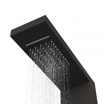 Sistem panou de duș din aluminiu, negru - Img 8