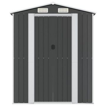 Șopron de grădină, antracit, 192x357x223 cm, oțel galvanizat - Img 3