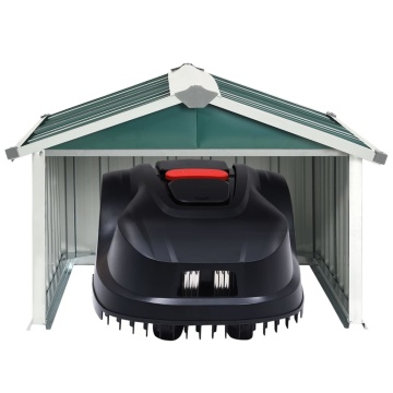 Șopron grădină pt. robot de gazon verde 92x97x63 cm oțel zincat - Img 3