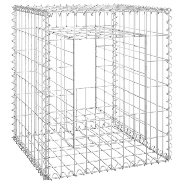 Stâlp coș gabion, 50x50x60 cm, fier - Img 2