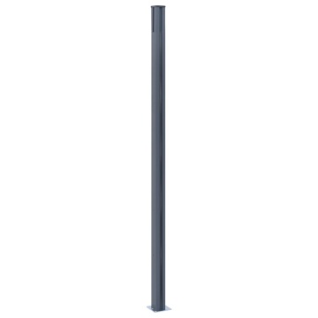 Stâlpi de gard, 2 buc., gri închis, 185 cm, aluminiu - Img 8