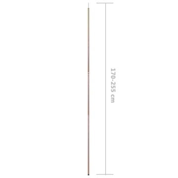Stâlpi telescopici cort, 2 buc., lungime 170-255cm, oțel zincat - Img 6