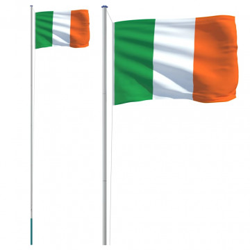 Steag Irlanda și stâlp din aluminiu, 6,23 m - Img 2