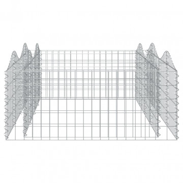 Strat înălțat cu gabion arcuit, 200x100x50 cm, fier galvanizat - Img 4