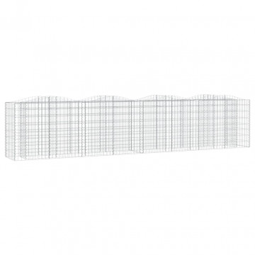 Strat înălțat cu gabion arcuit, 400x50x100 cm, fier galvanizat - Img 2