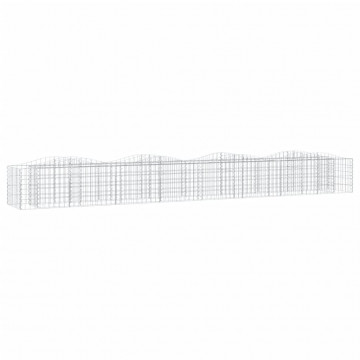 Strat înălțat cu gabion arcuit, 400x50x50 cm, fier galvanizat - Img 2