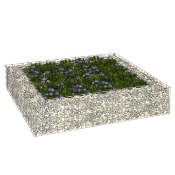 Strat înălțat de gabion, 100x100x20 cm, oțel galvanizat - Img 1